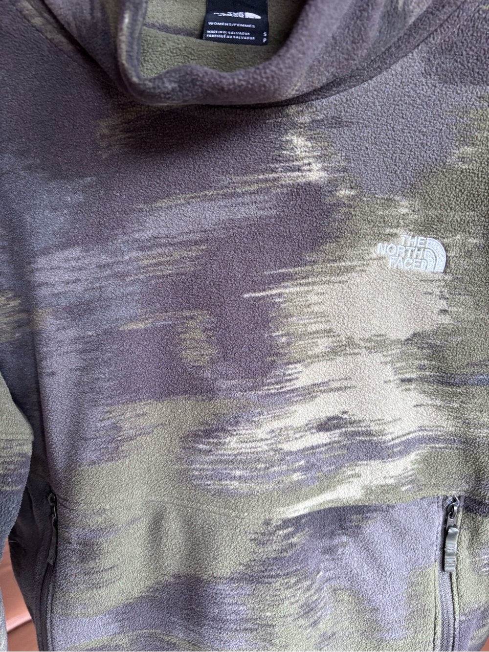 The North Face TKA Glacier Funnel Neck Pullover - Camouflage Green - Picture 2 of 7
